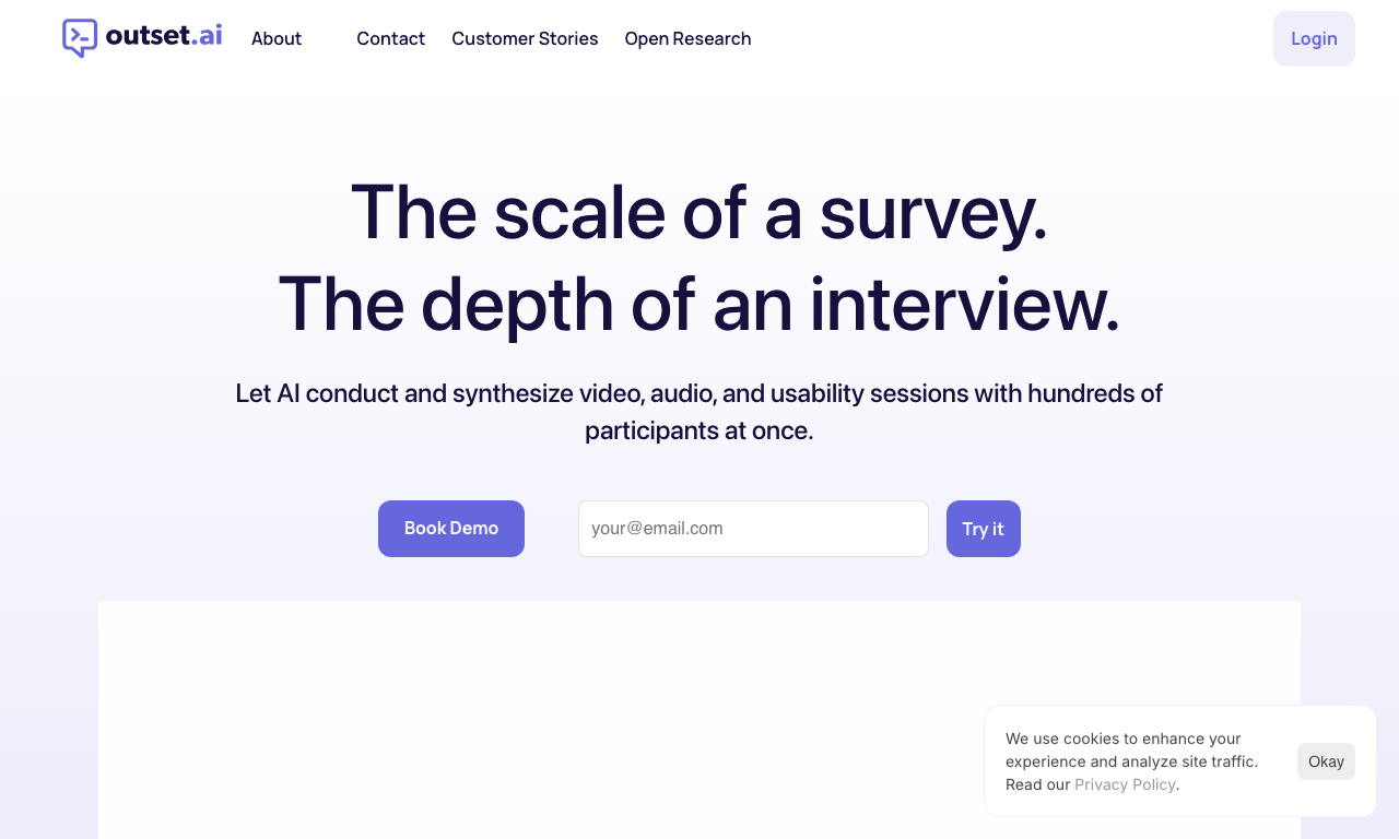 Outset AI — интерфейс
