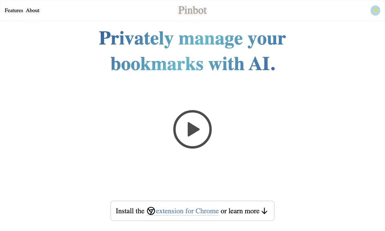 Pinbot — интерфейс