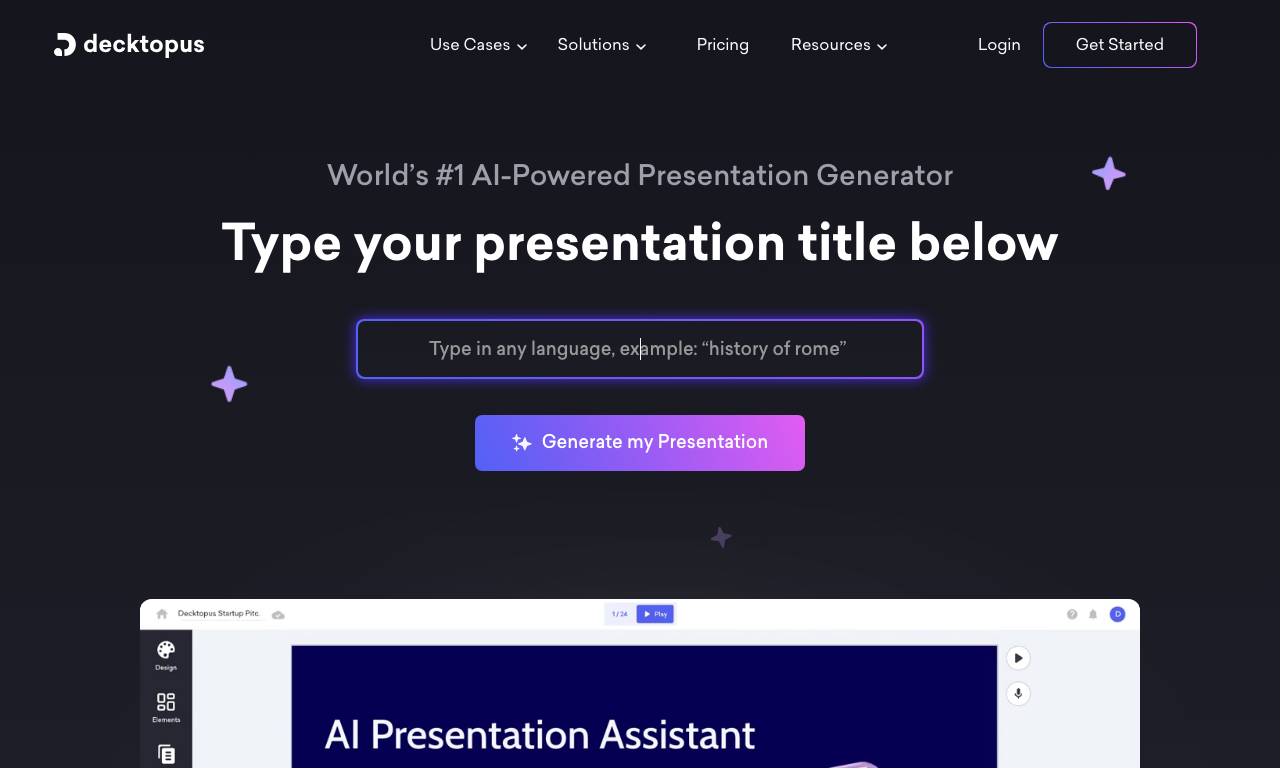 Decktopus AI — превью