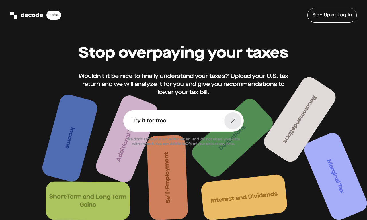 Decode.tax — превью