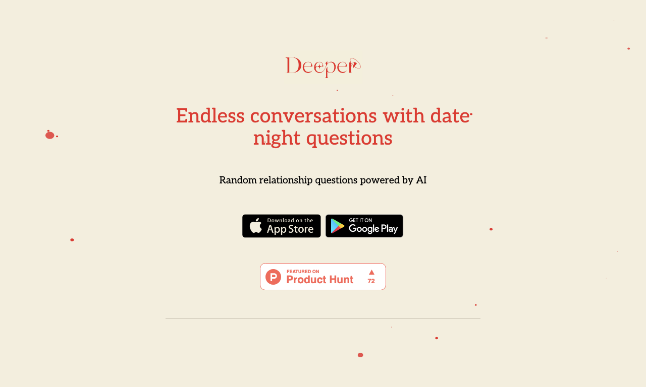 Deeper app — превью