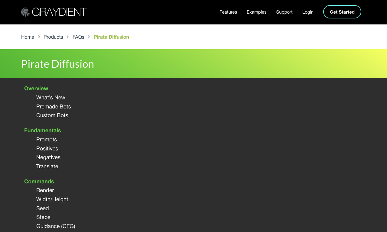 Pirate Diffusion — интерфейс