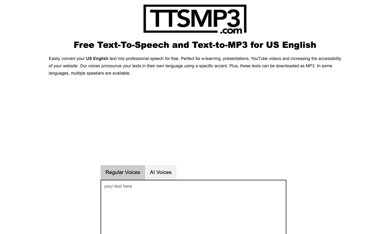 ttsMP3.com — интерфейс