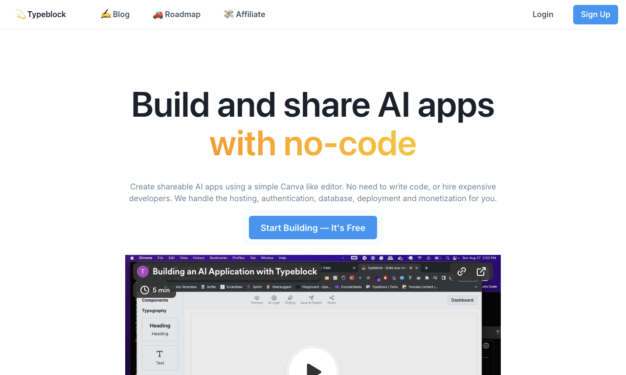 Typeblock — интерфейс