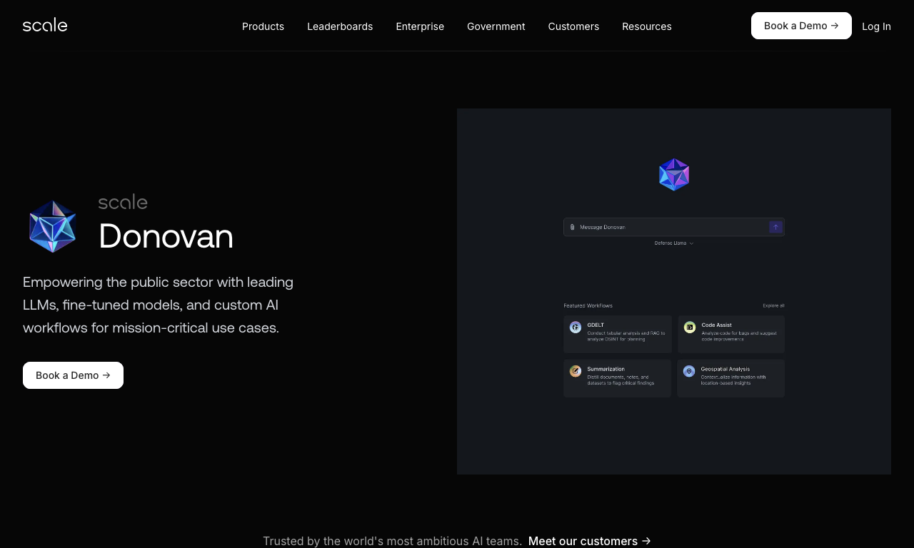 Donovan — интерфейс