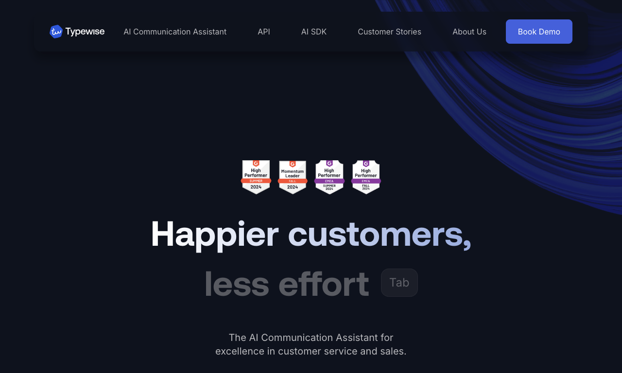 Typewise — интерфейс