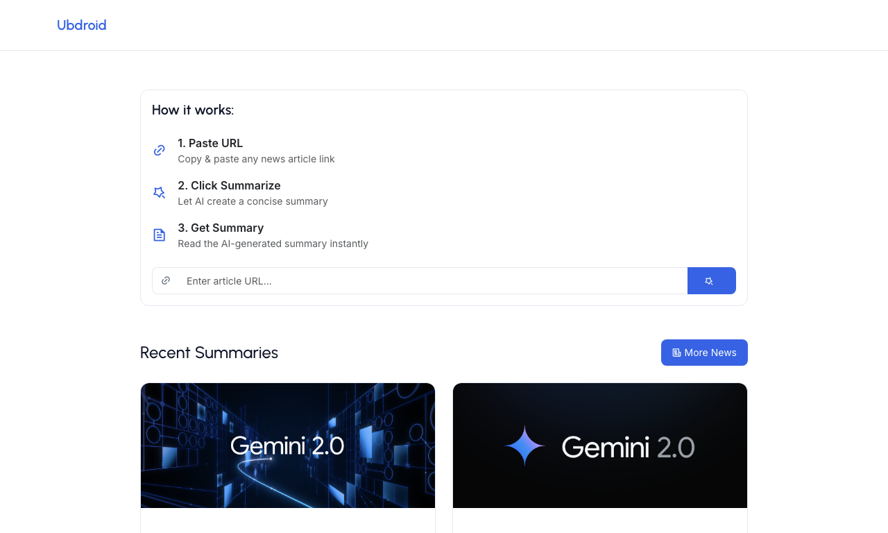 Ubdroid — интерфейс