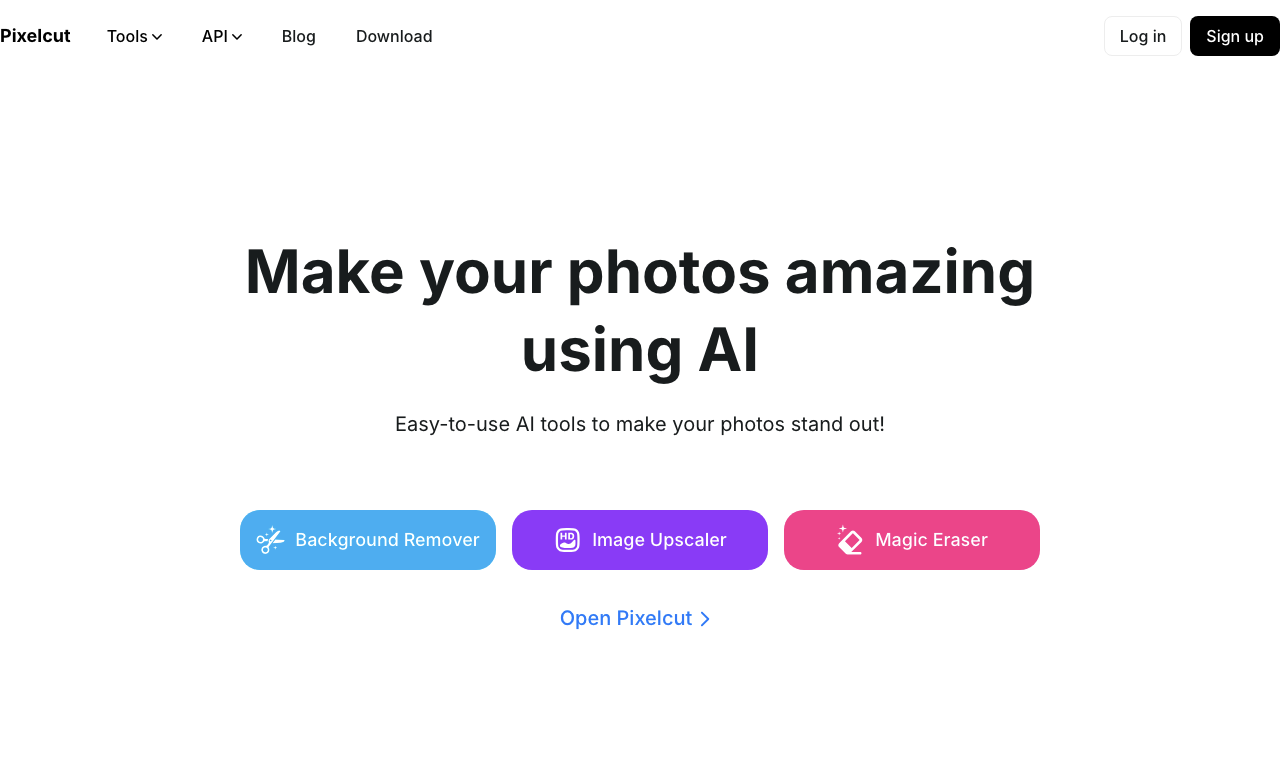 Pixelcut — интерфейс