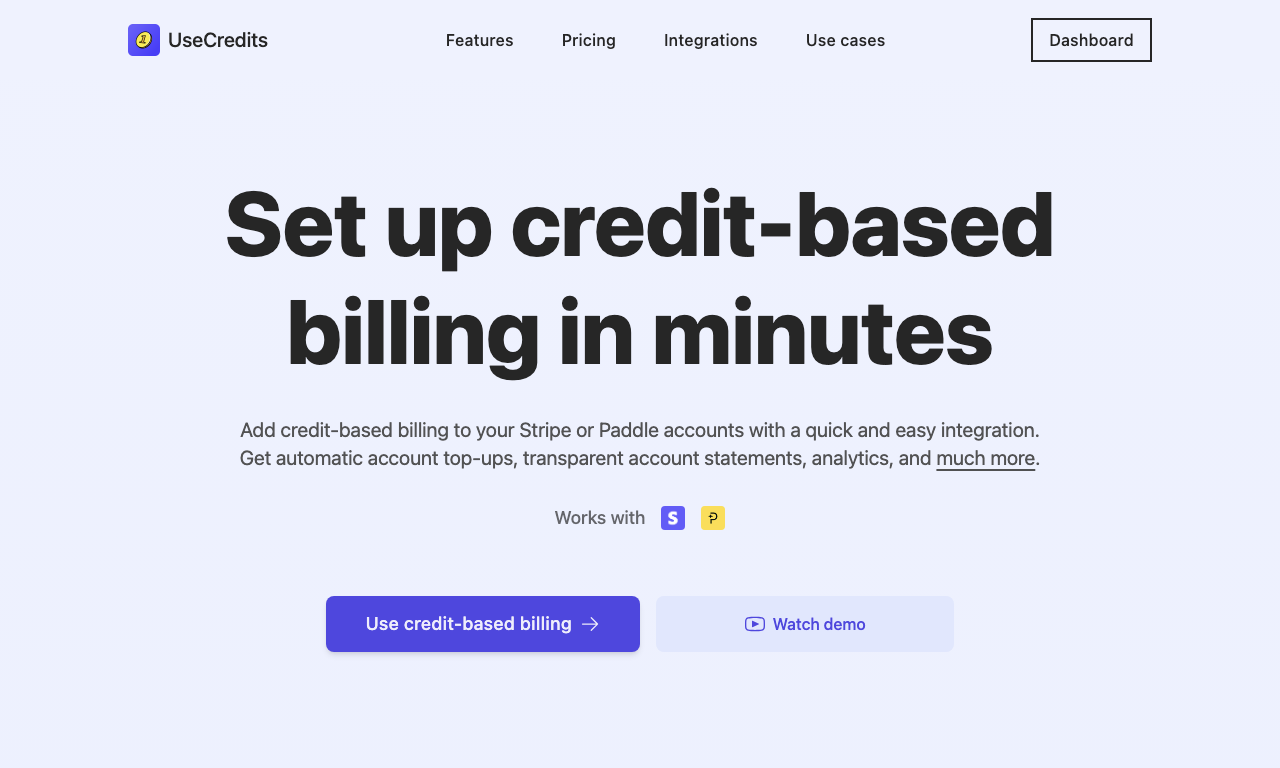 UseCredits — превью