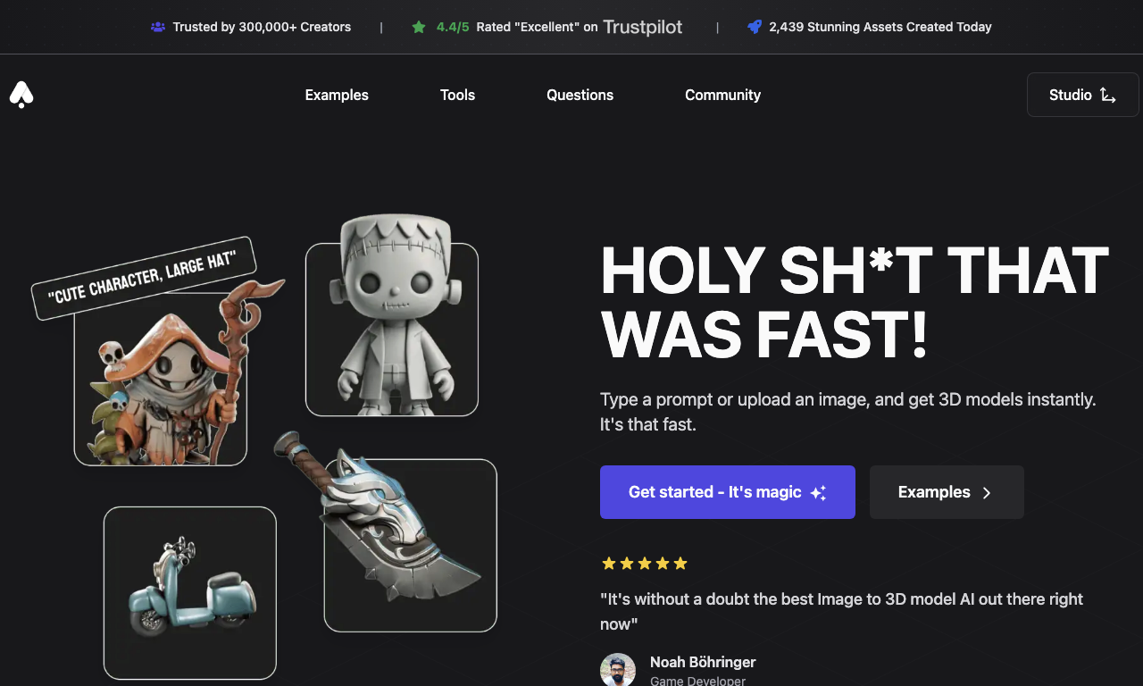 3D AI Studio — превью