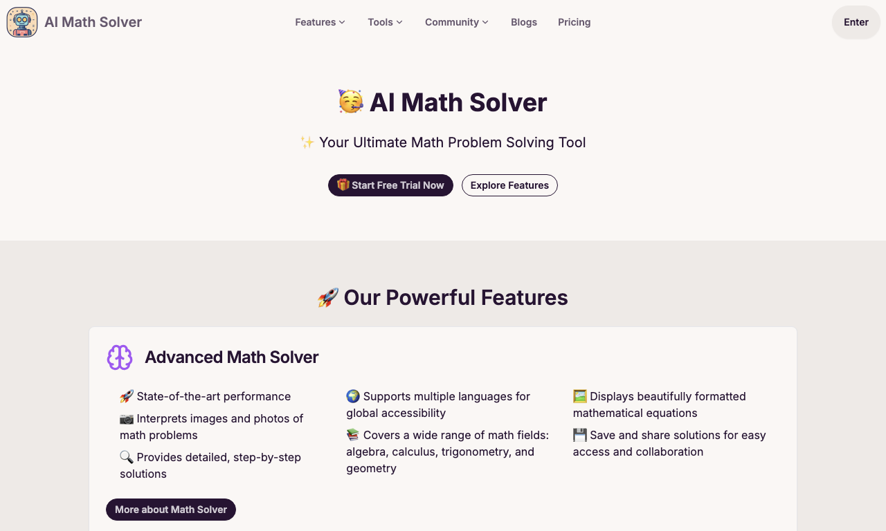 AI math solver — превью