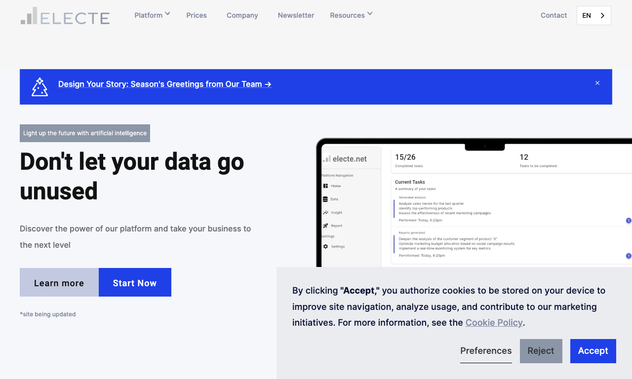 Electe — интерфейс