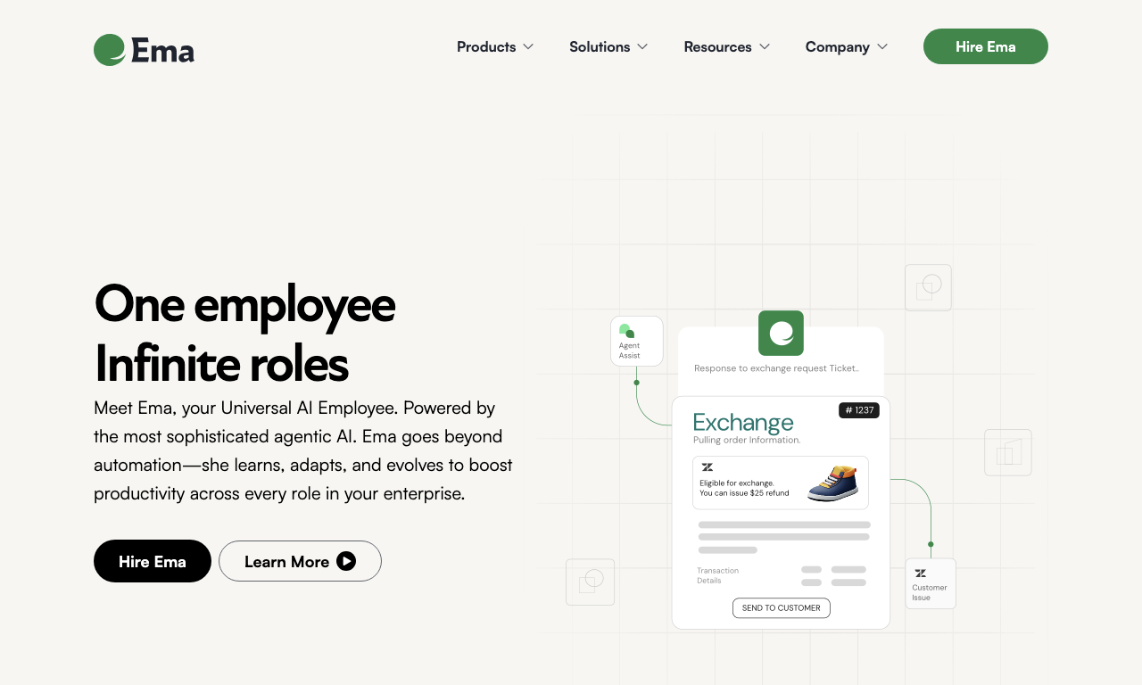 Ema — интерфейс