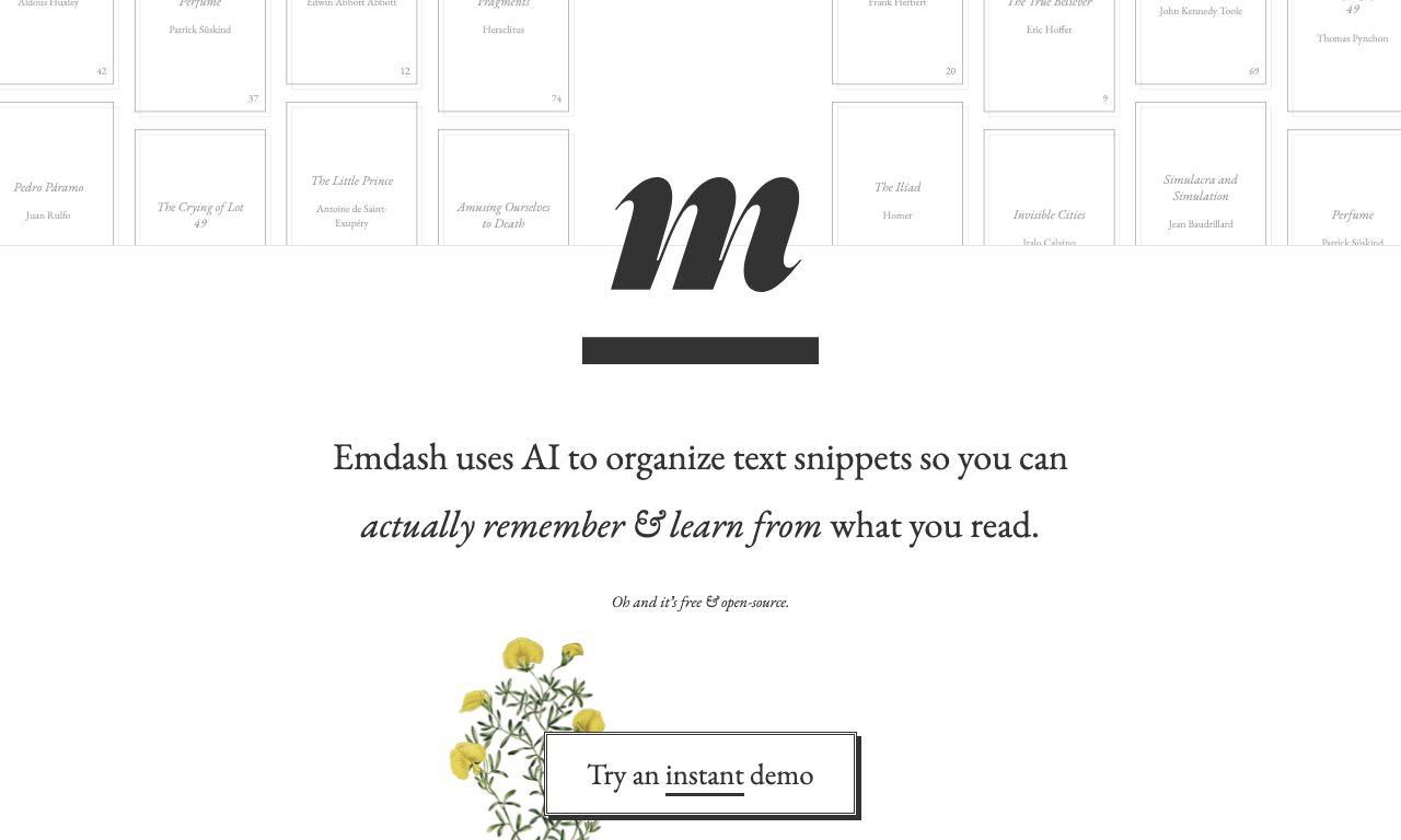 Emdash — интерфейс
