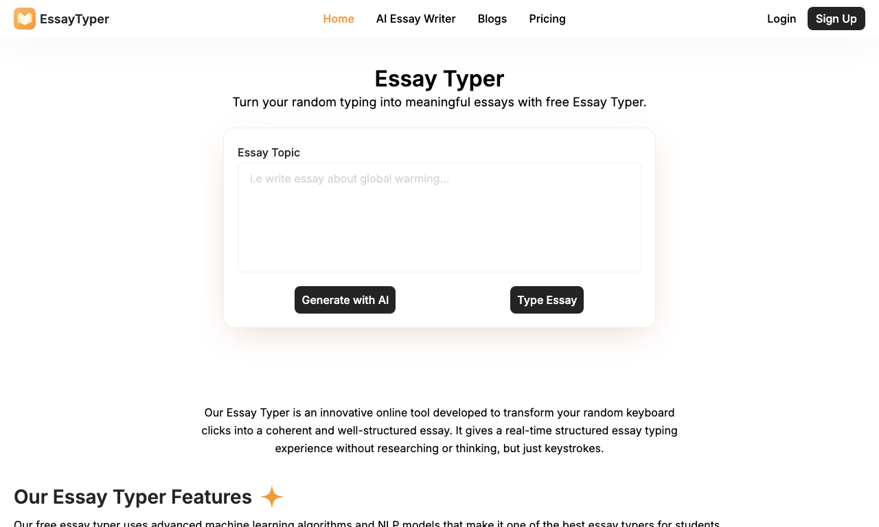 Essay Typer — превью