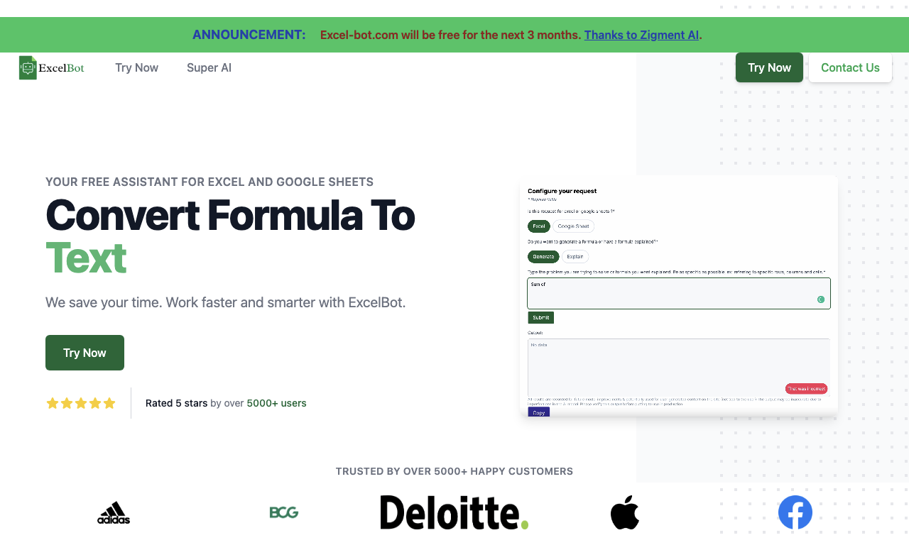 Excel-bot.com — превью