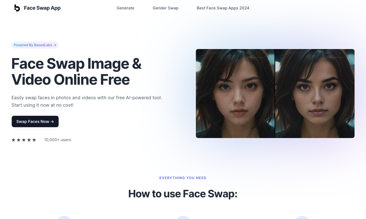 Face Swap App — интерфейс