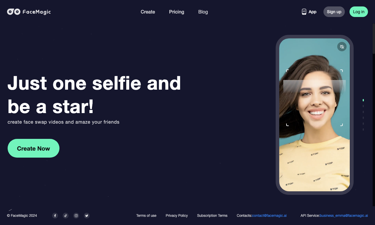 FaceMagic — интерфейс