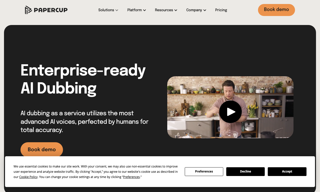 Papercup — интерфейс
