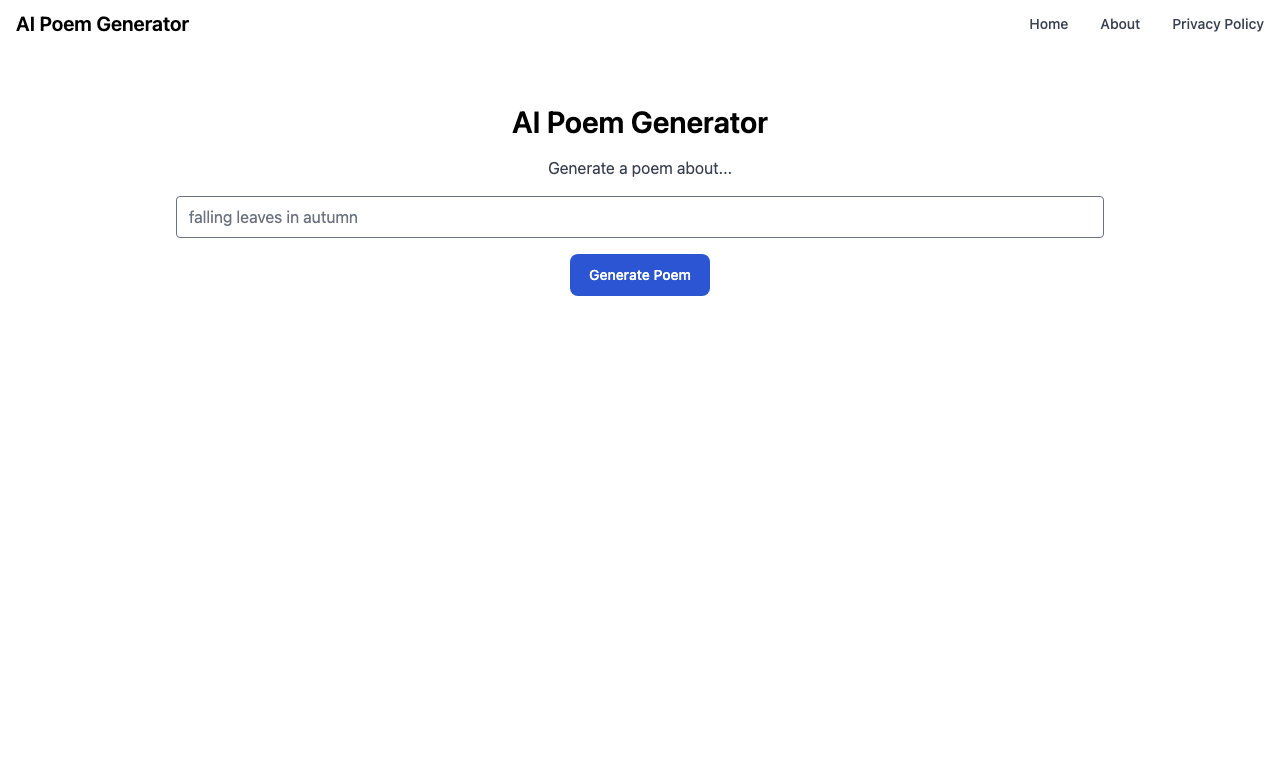 AI Poem Generator — превью