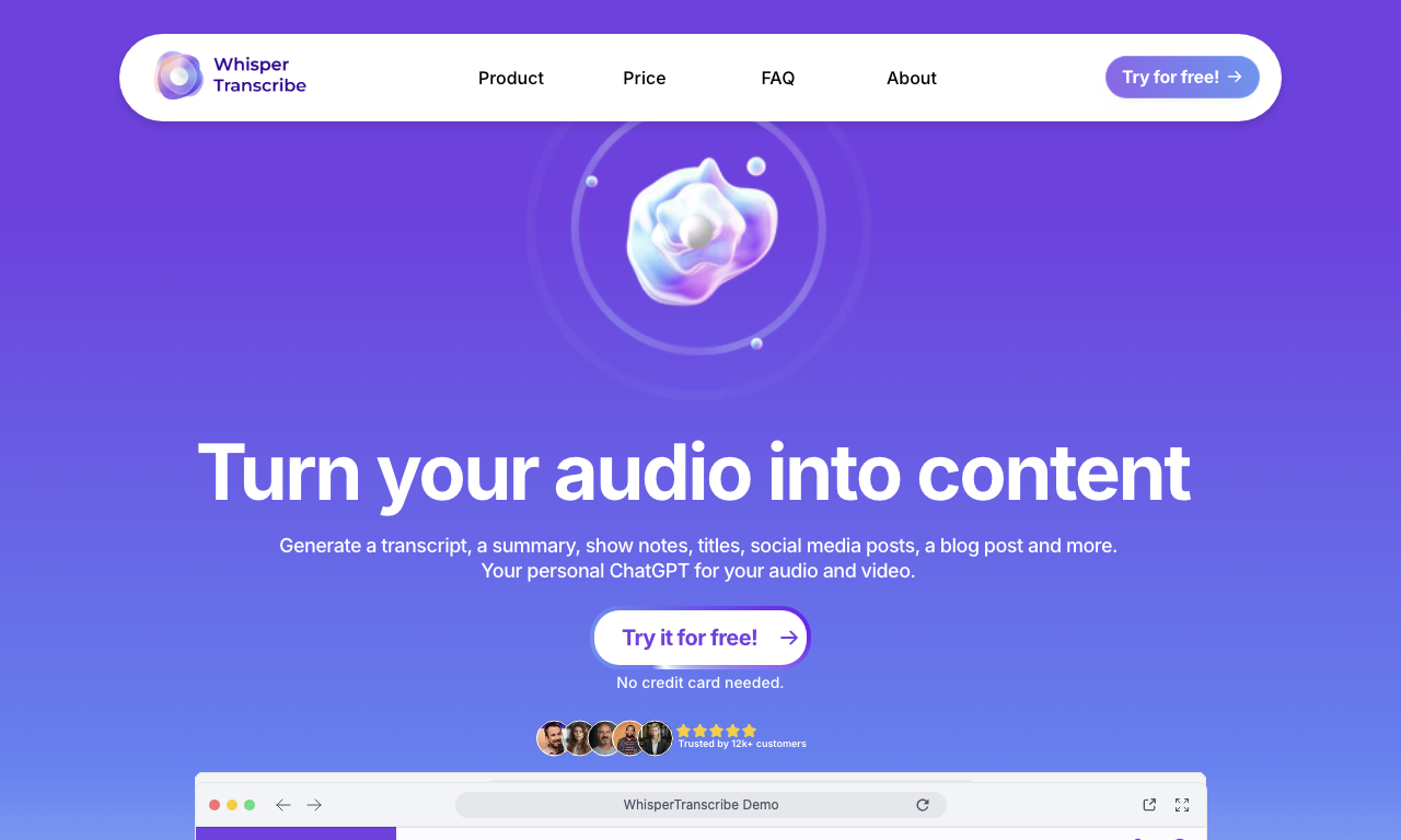 WhisperTranscribe — превью