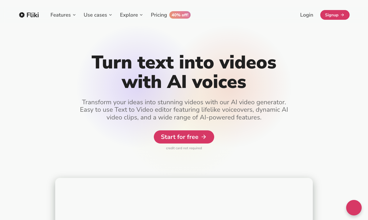 Fliki AI — превью