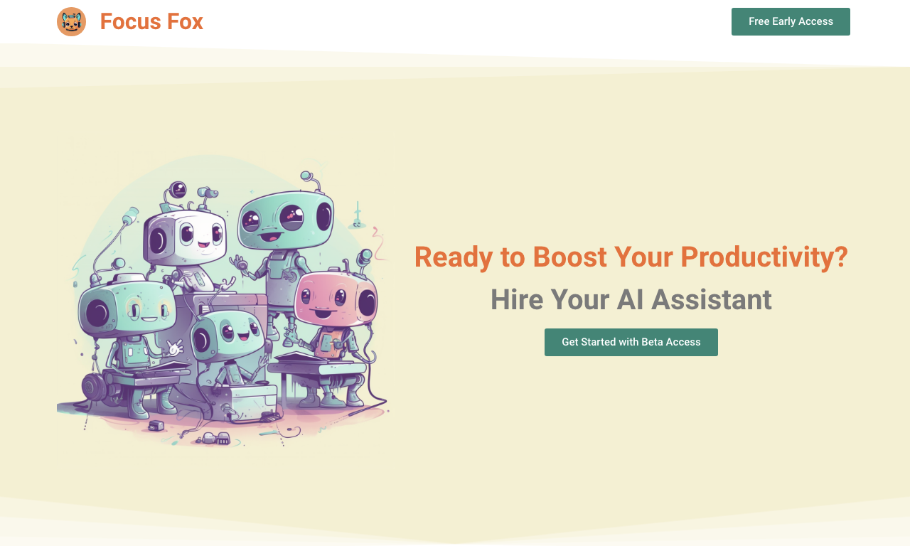 Focus Fox — интерфейс