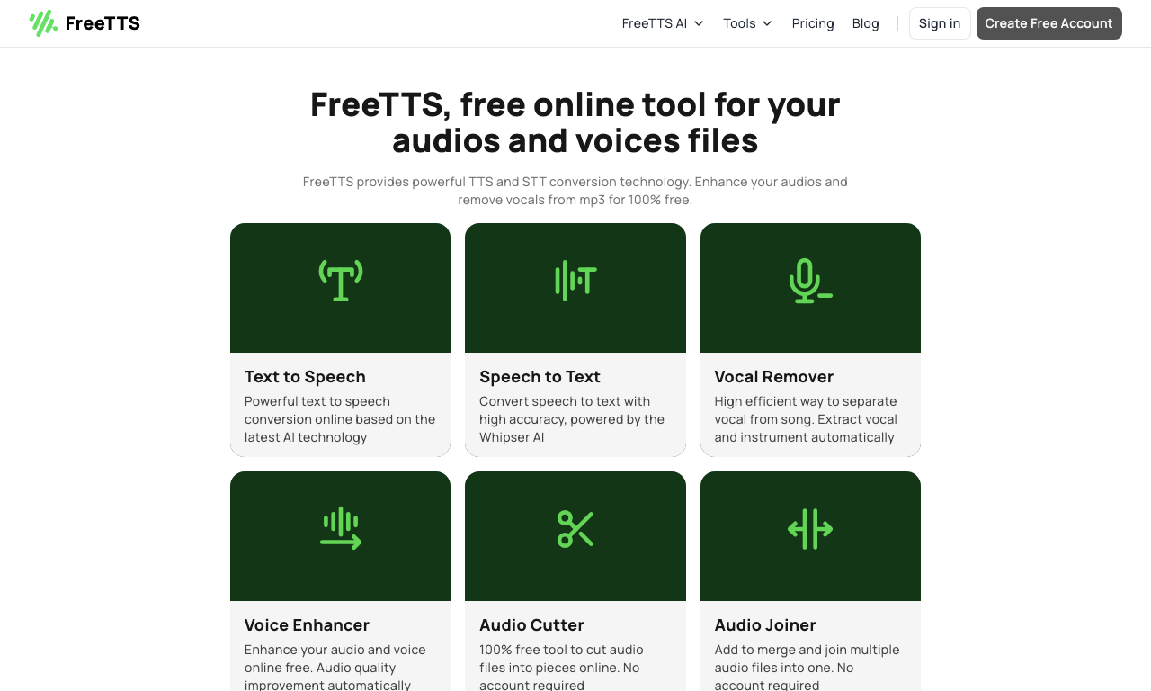 FreeTTS — интерфейс