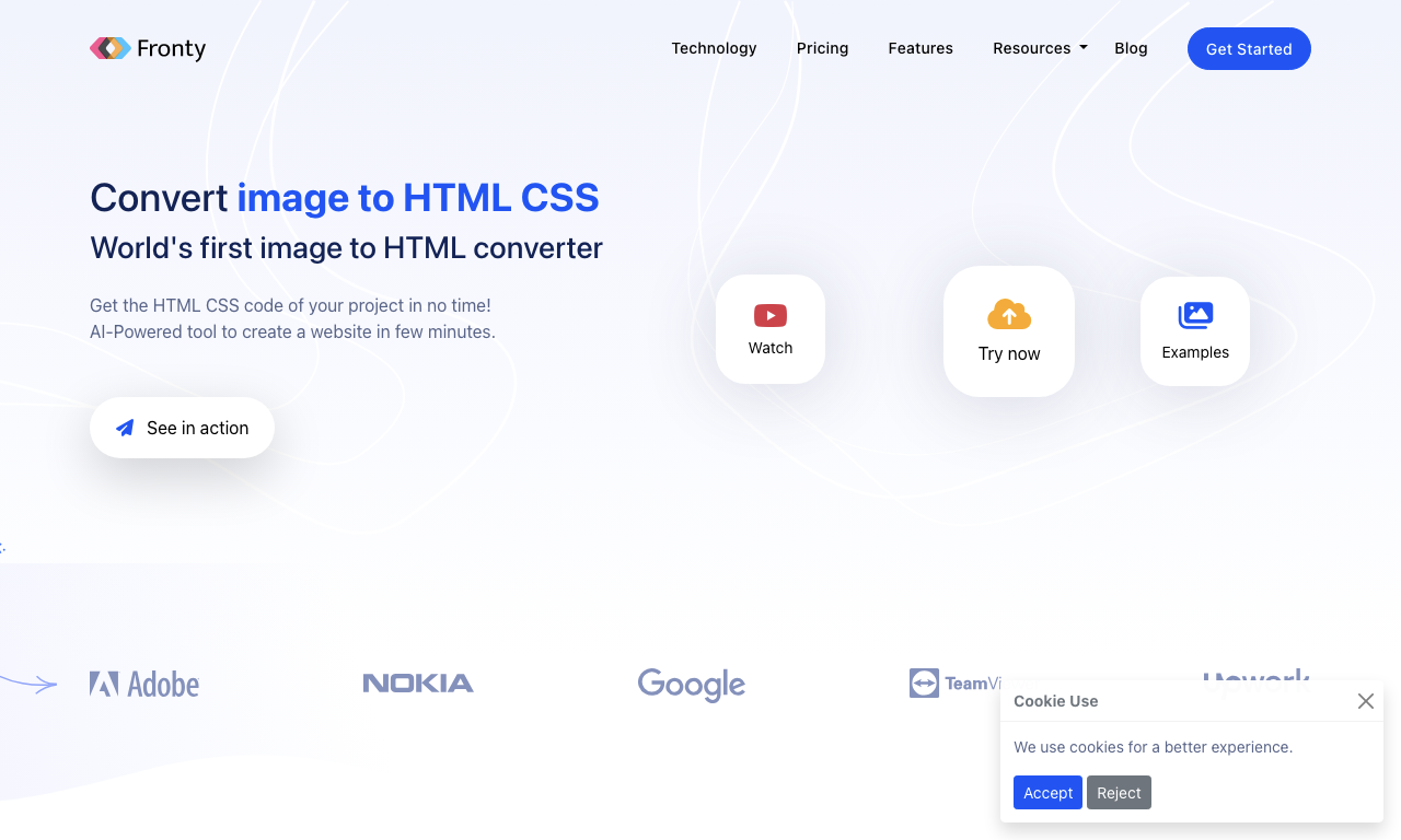 Fronty — интерфейс