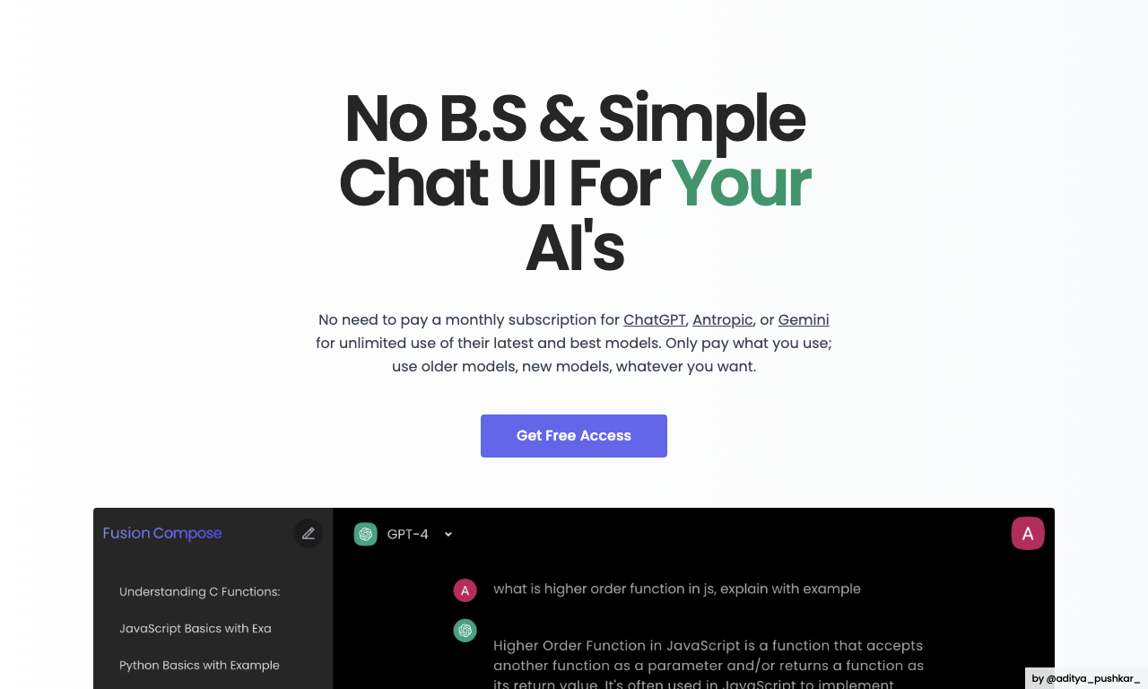 Fusion Compose — интерфейс