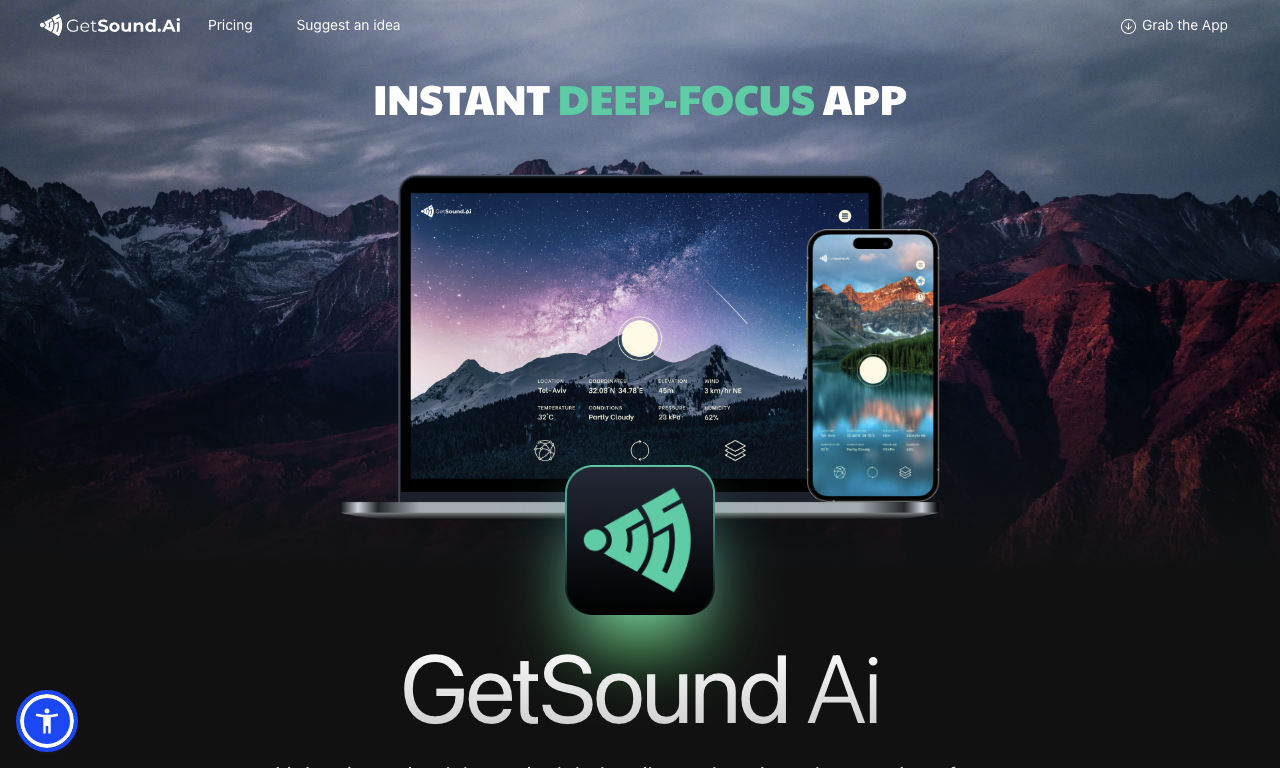GetSound AI — интерфейс