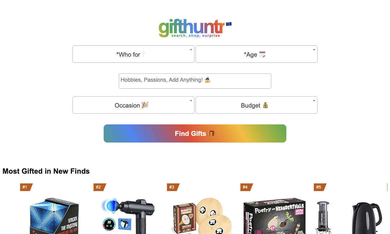 Gifthuntr — превью