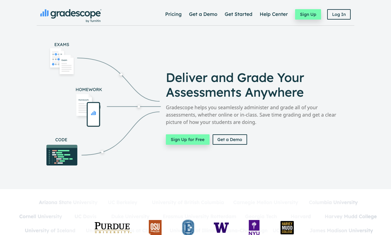 Gradescope — интерфейс