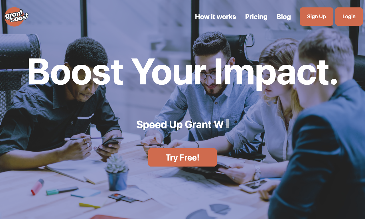Grantboost — интерфейс