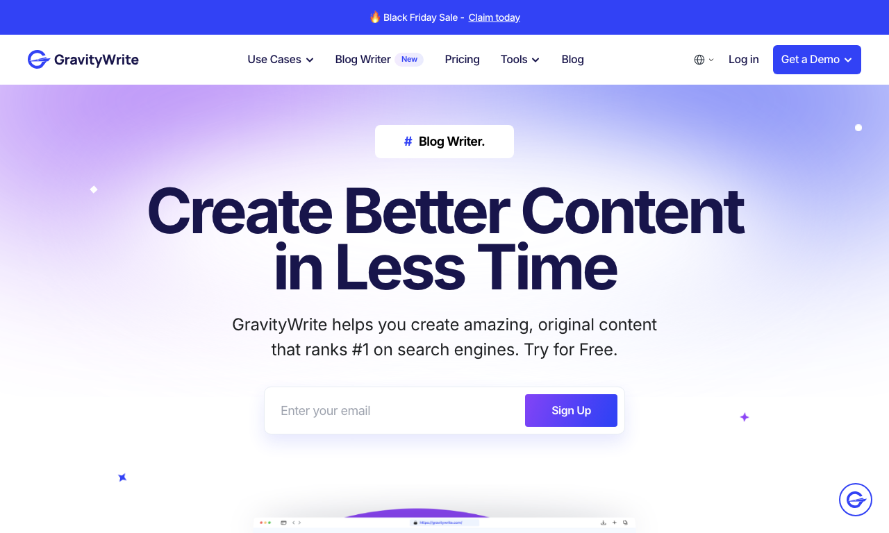 Gravity Write — интерфейс