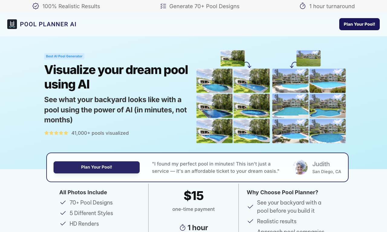 Pool Planner AI — превью