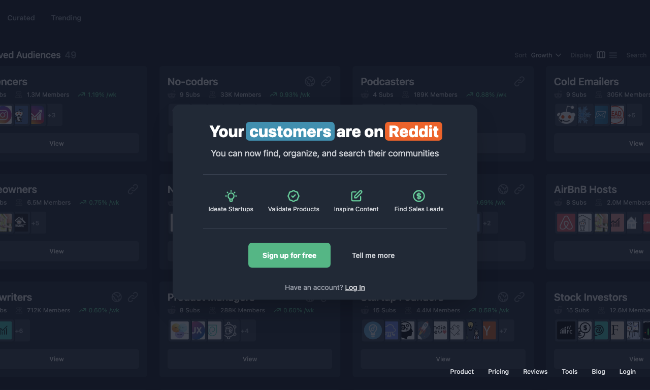 GummySearch — интерфейс
