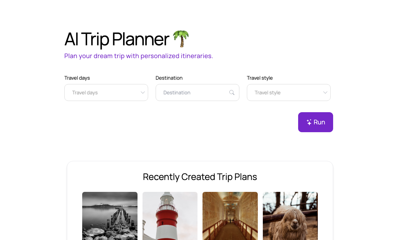 AI Trip Planner — превью
