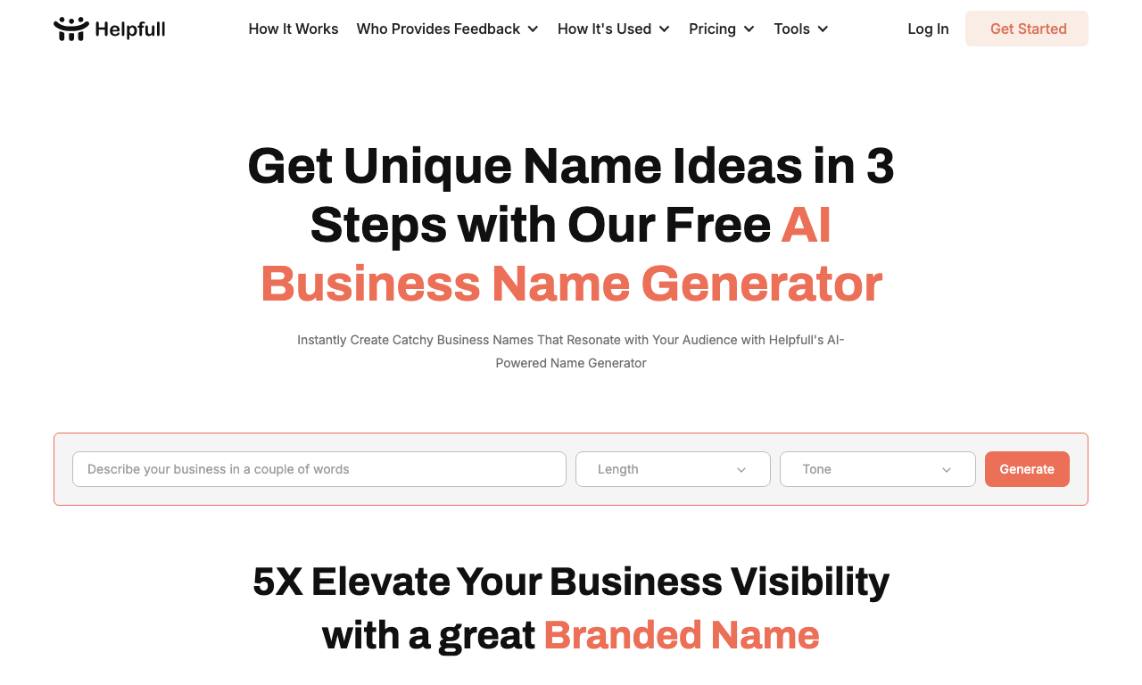 Helpfull - Business Name Generator — превью