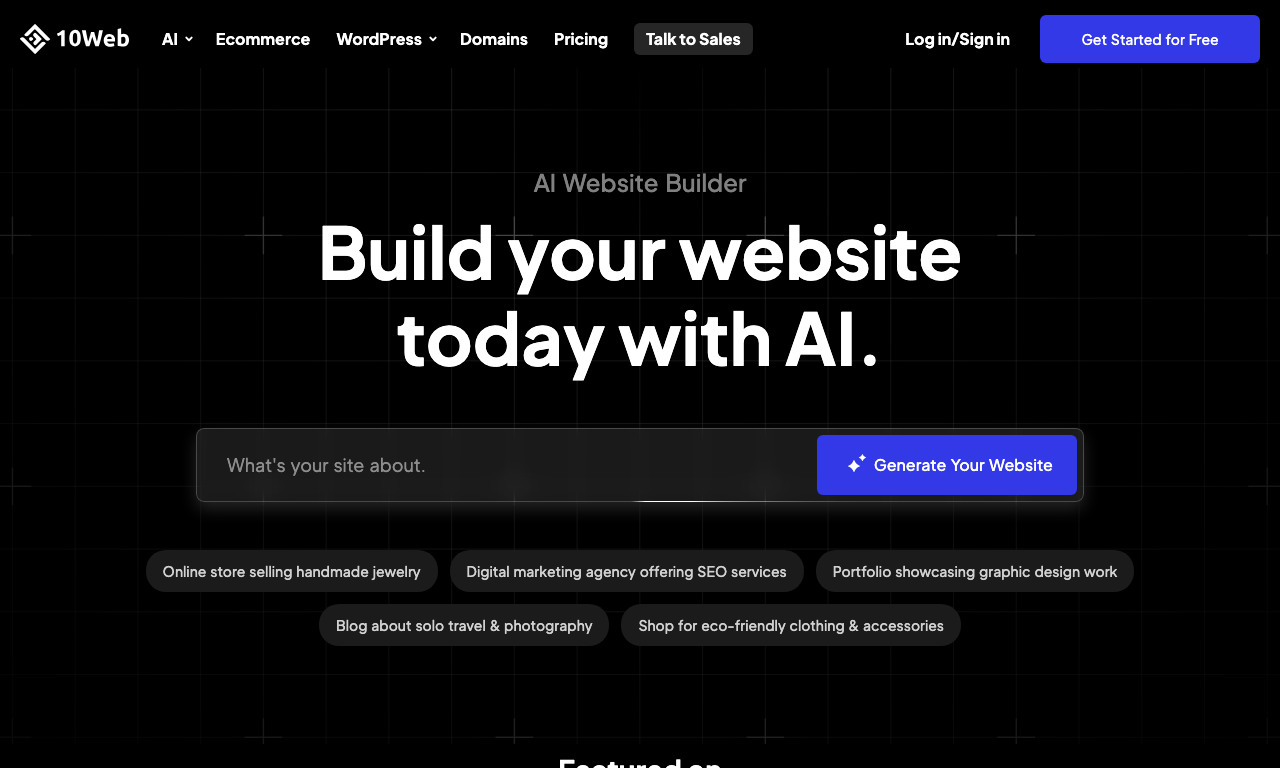 AI Website Builder 2.0 — превью