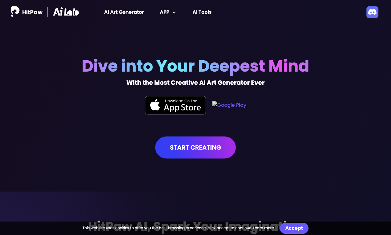 HitPaw Image Generator — интерфейс