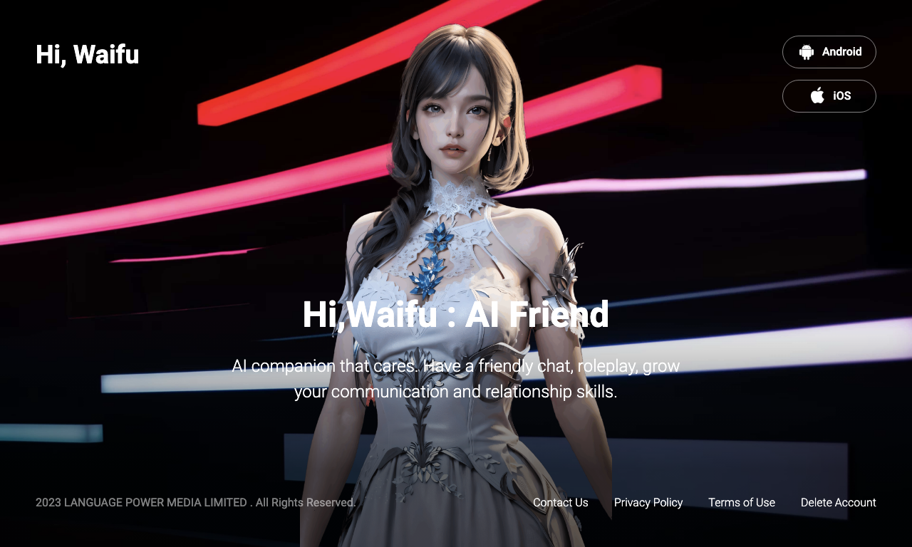 HiWaifu — интерфейс