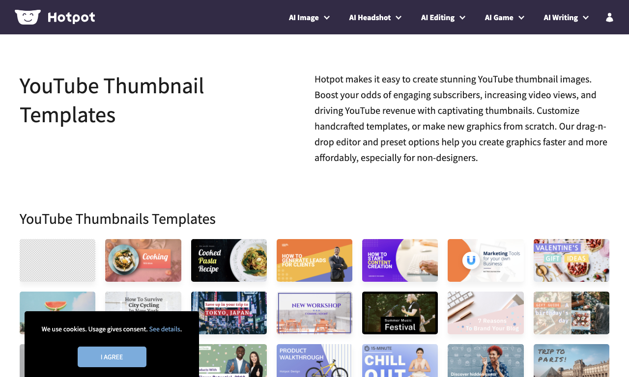 Hotpot Youtube thumbnail maker — превью