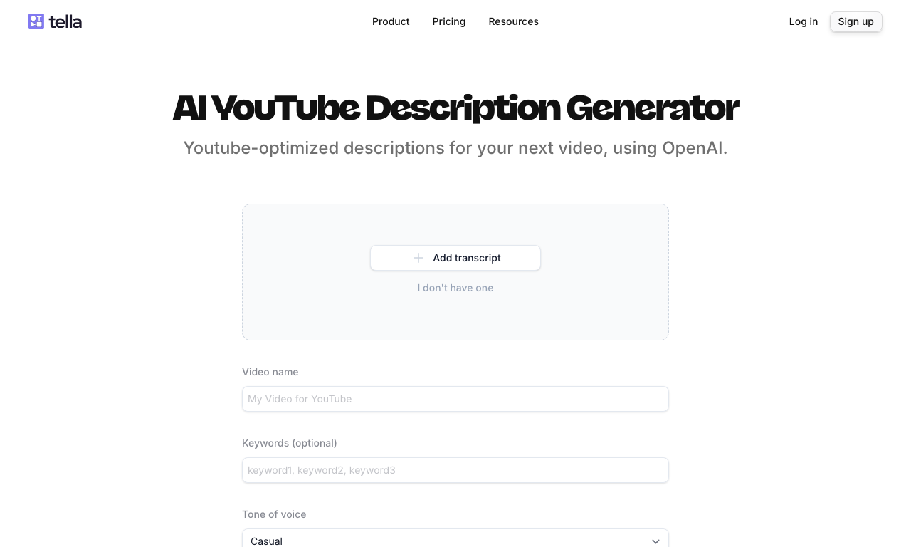 AI YouTube Description Generator — превью