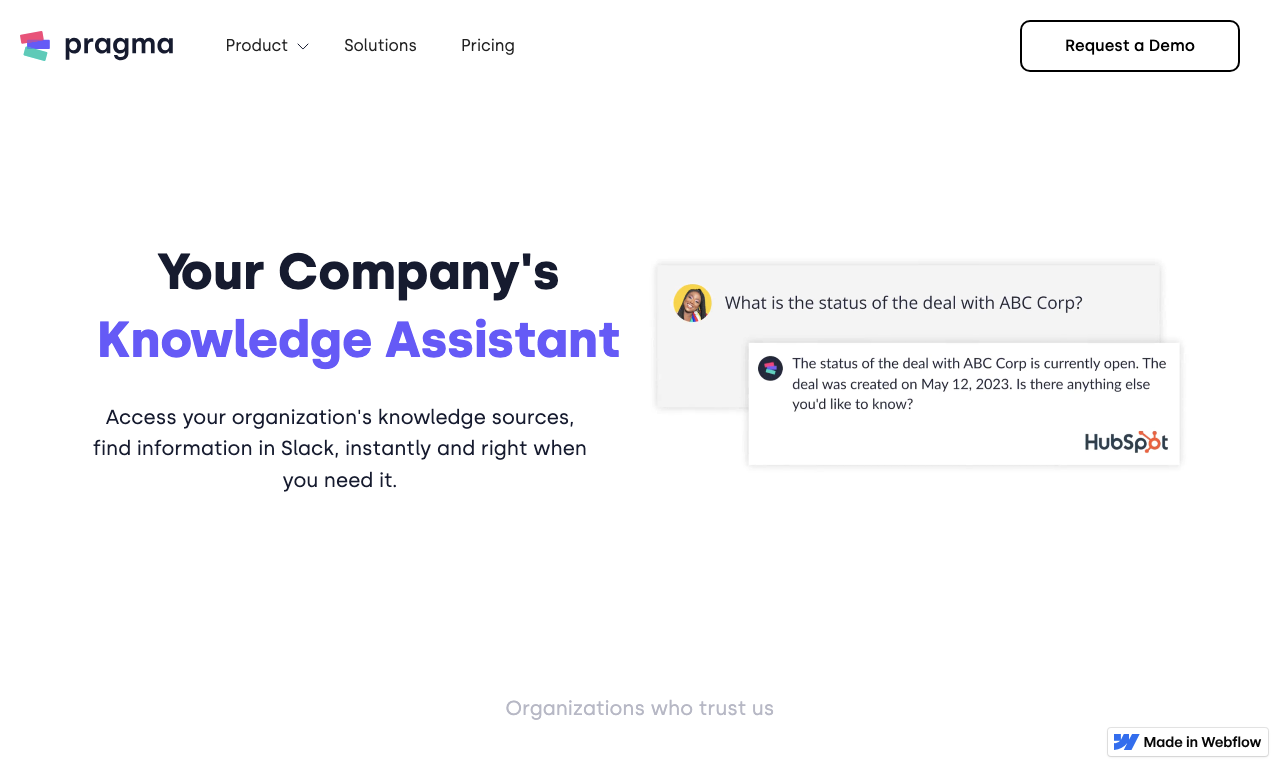 Pragma — интерфейс