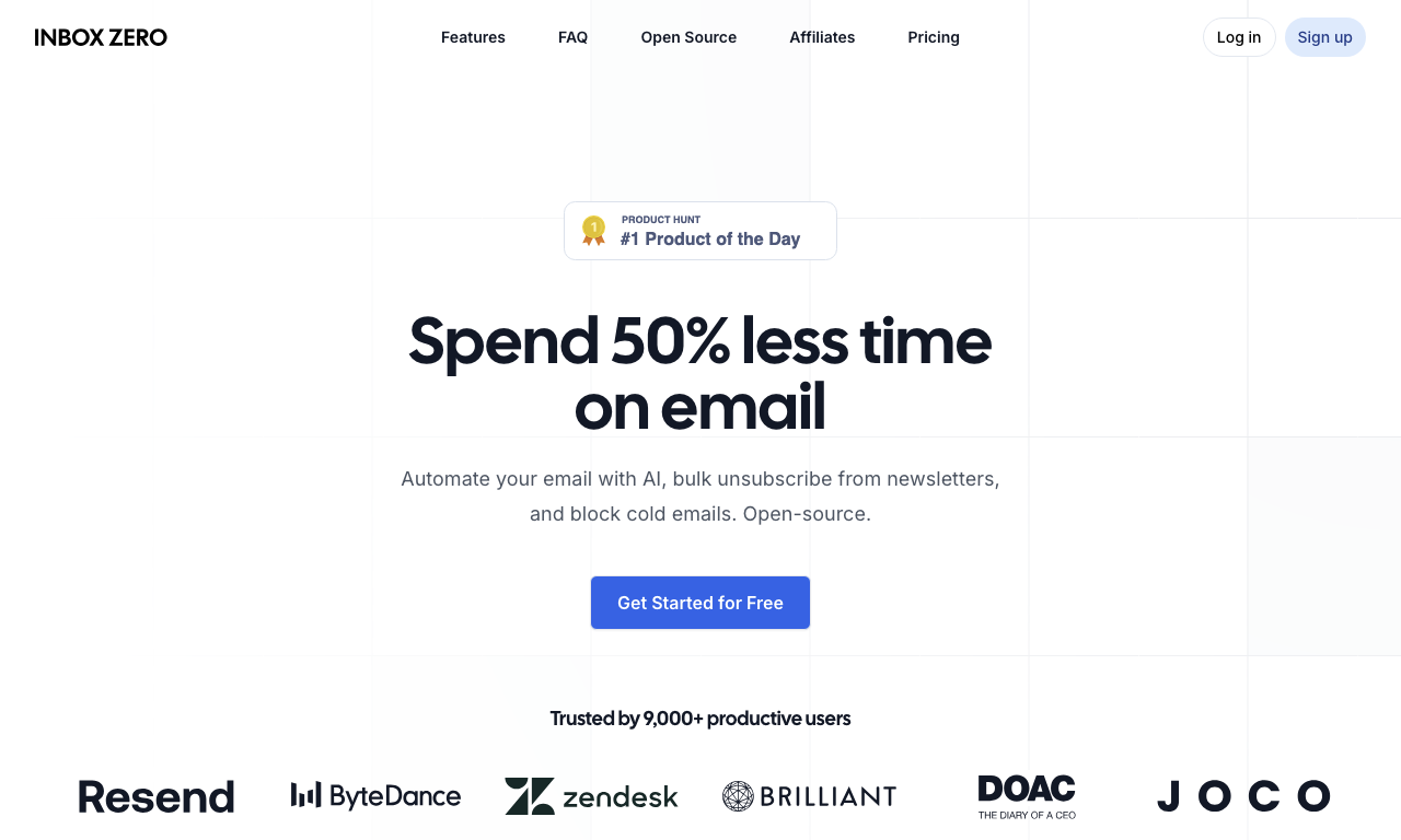 Inbox Zero — интерфейс