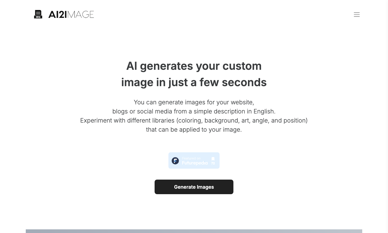 AI2image — интерфейс