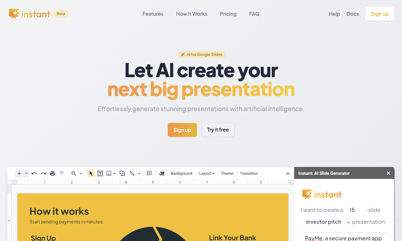 Instant AI for Google Slides — превью
