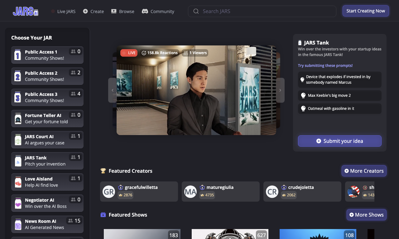 JARS AI — интерфейс
