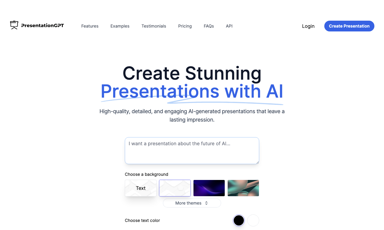 PresentationGPT — превью